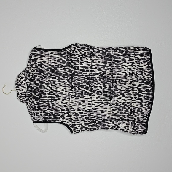 Mark New York Andrew marc performance leopard print vest black and white - Picture 6 of 6